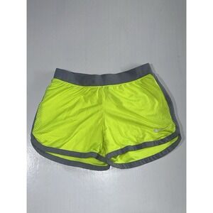 Nike Dri-Fit Shorts Womens XS Neon Yellow Lined Running Lightweight Reflective